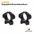 Scandium W 30 mm Medium renkaat Weaver - Etuviistosta - 30mm kiikarinrenkaat - 7340143713843 - 3