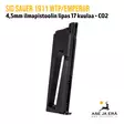 Sig Sauer 1911 We The People - Emperor 4,5mm CO2 ilmapistoolin varalipas - oikealta etuviistosta - SIG Sauer lippaat - 798681596393 - 8