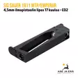 Sig Sauer 1911 We The People - Emperor 4,5mm CO2 ilmapistoolin varalipas - alaviistosta - SIG Sauer lippaat - 798681596393 - 10