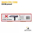 Umarex Steel Storm CO2 BB-pistooli - myyntipakkauksen pääty, EAN näkyvissä - CO2 kaasutoimiset ilmapistoolit - 723364521553 - 13
