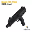 Umarex Steel Storm CO2 BB-pistooli - yläviistosta - CO2 kaasutoimiset ilmapistoolit - 723364521553 - 3