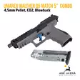 Walther Q5 Match 5" Combo SET 4,5mm CO2 Ilmapistooli - alaviistosta ilman tähtäintä, lipas irrallaan - Ilma-aseluoti ilmapistoolit - 4000844848963 - 15
