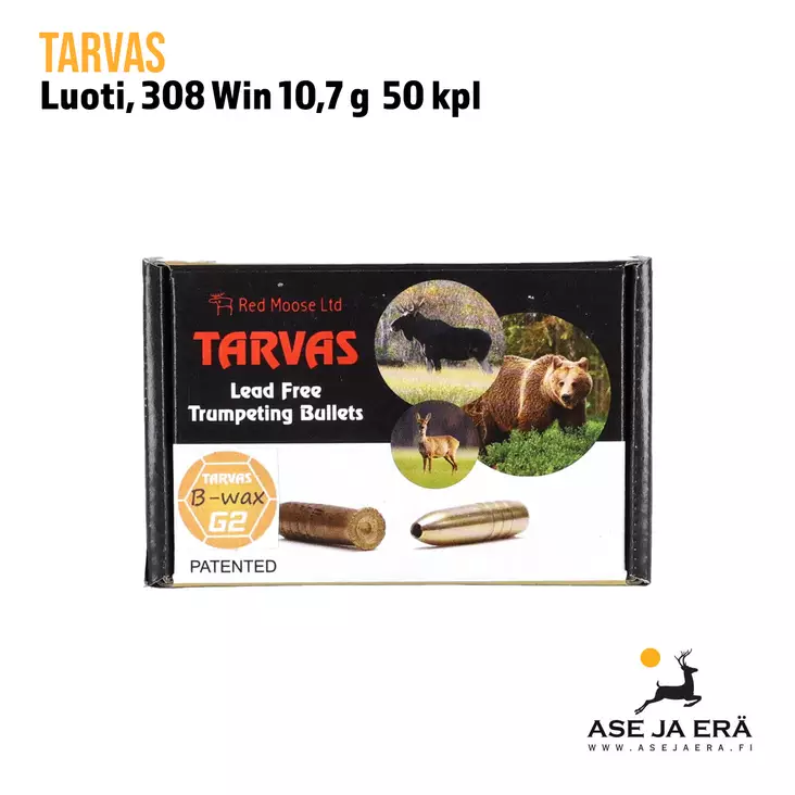 .308 Tarvas luoti 10,7g 50 kpl - .30 luodit - 6430052780003 - 1