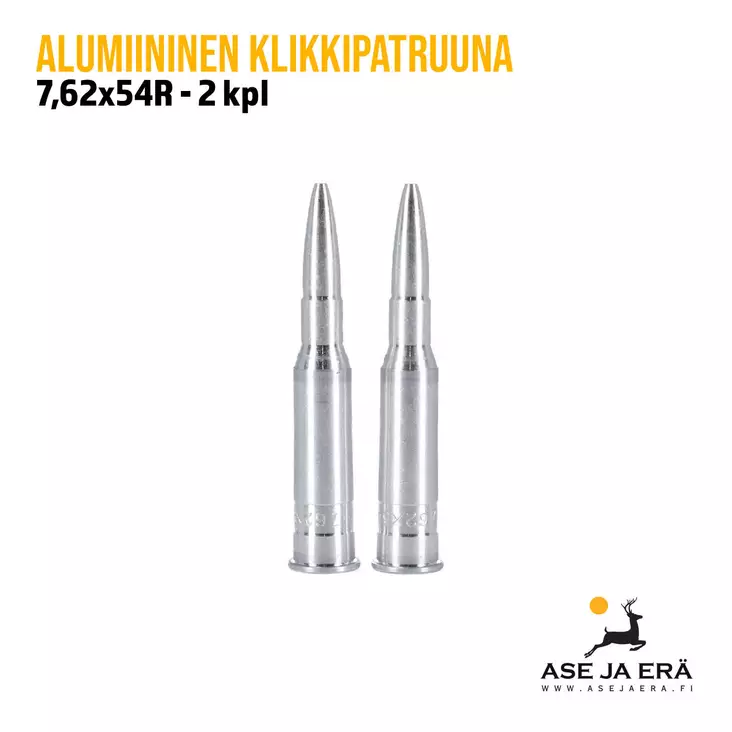7,62x54R alumiininen klikkipatruuna 2kpl - Klikkipatruunat - 6438418000703 - 1