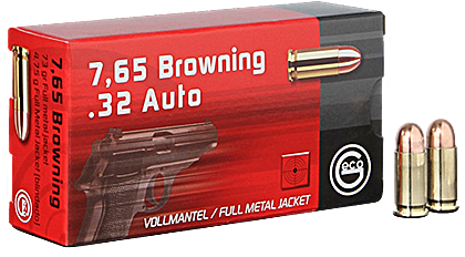 7,65 Browning/32 ACP Geco FMJ 4,75g pistoolipatruuna - Muut pistoolinpatruunat - 4000294177033 - 1