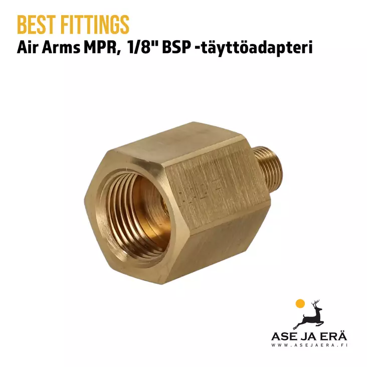 Best Fittings Air Arms MPR 1/8" BSP täyttöadapteri - Yleiskuva - Adapterit ja liitäntäsarjat - 03A1MF03 - 1