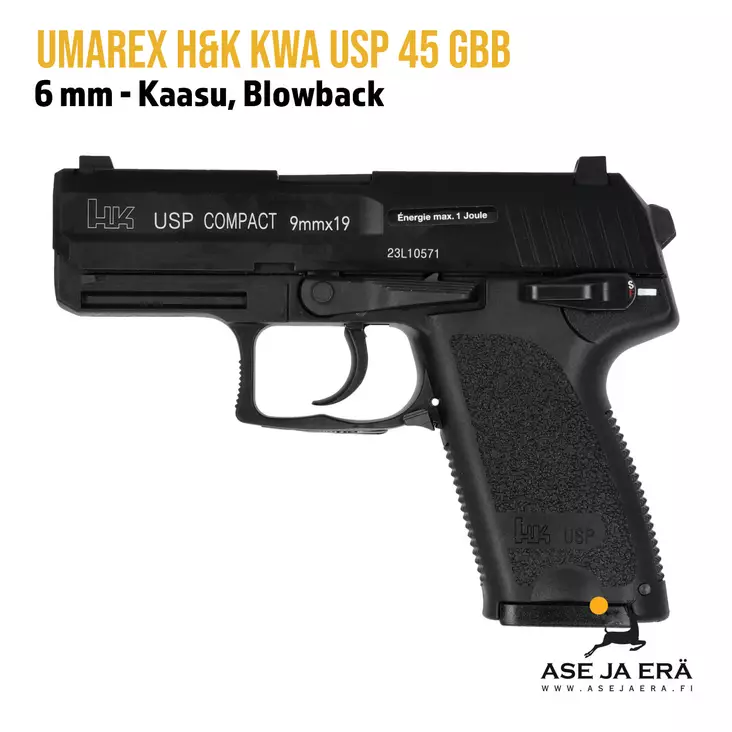 Umarex H&K KWA USP 45 GBB pistooli, Yleiskuva - Pistoolit ja -revolverit - 4000844430793 - 1