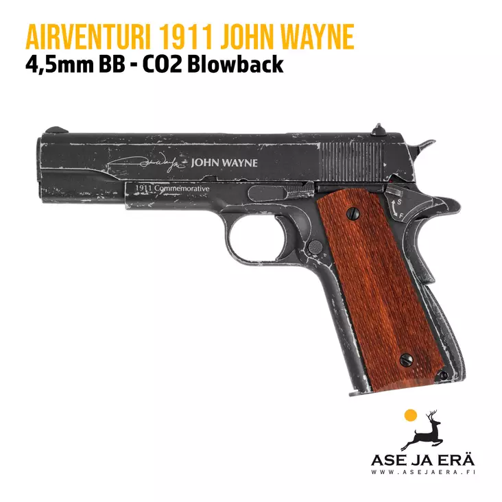 AirVenturi 1911 John Wayne 4,5mm ilmapistooli sivusta - BB kuula ilmapistoolit - 819024015613 - 1
