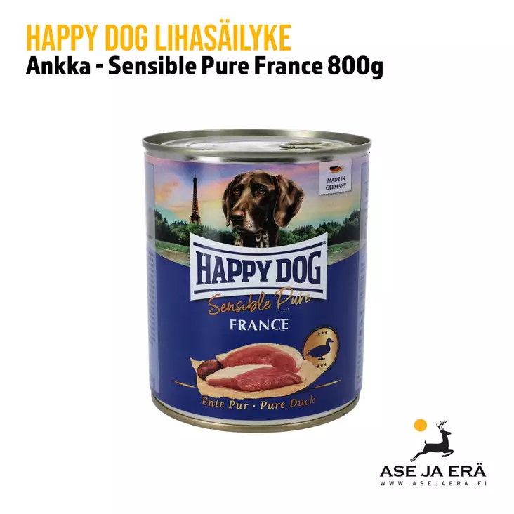 Happy Dog Sensible Pure France Ankka lihasäilyke 800 g - Lihasäilykkeet ja makkarat - 4001967062113 - 7