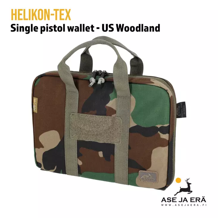 Helikon-Tex Single Pistol Wallet pistoolilaukku, US Woodland, yleiskuva - Reput ja laukut - 5908218734913 - 4