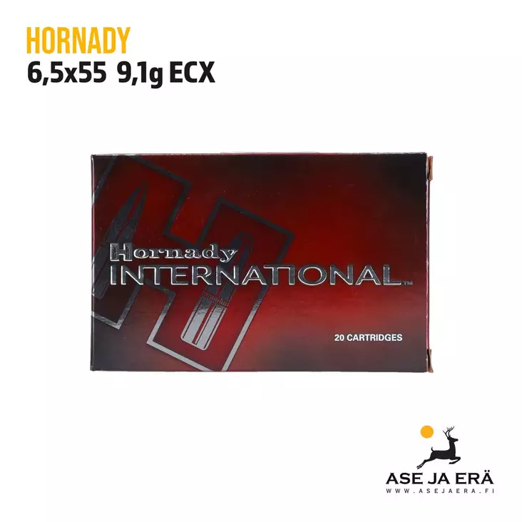 Hornady International 6,5x55 9,1g ECX kiväärinpatruuna - 6,5x55 kaliiperi - 090255719673 - 1