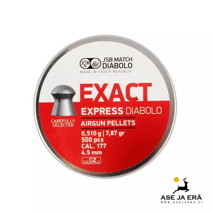 JSB Exact Express 4,52 mm ilma-aseluoti 0,510 g - 4,5 mm ilmakivääriluodit - 6000013 - 1