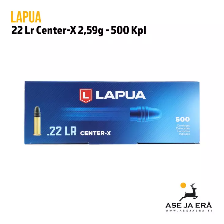 Lapua Center-X 22LR 2,59g 500 kpl - 22 LR patruunat - 4023045422633 - 2