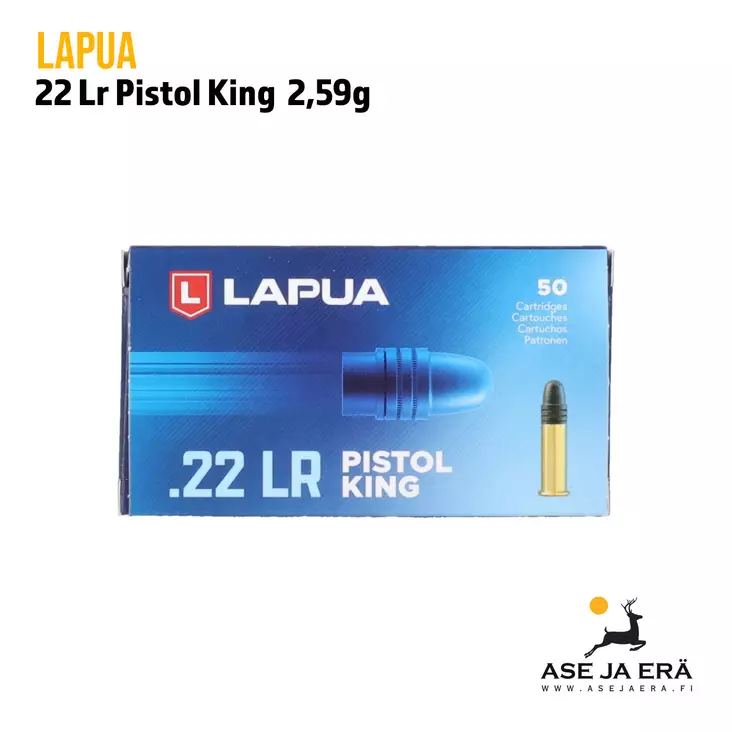 Lapua Pistol King 22LR 2,59g pienoispistoolipatruuna - 22 LR patruunat - 4023045421643 - 3