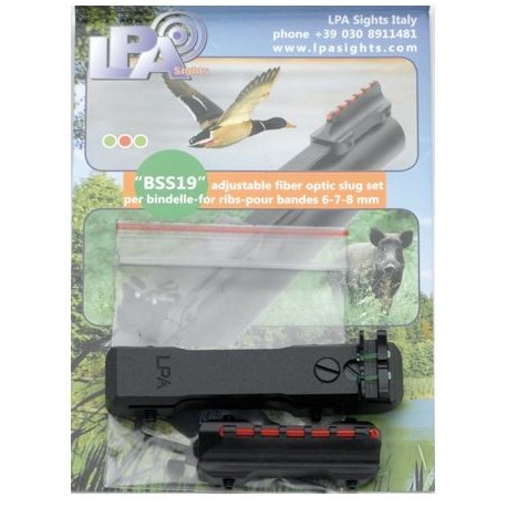 LPA BSS19 Adjustable Slug Sight set säädettävä kuitutähtäinsarja - Kuitutähtäimet haulikkoon - 2000000010083 - 1