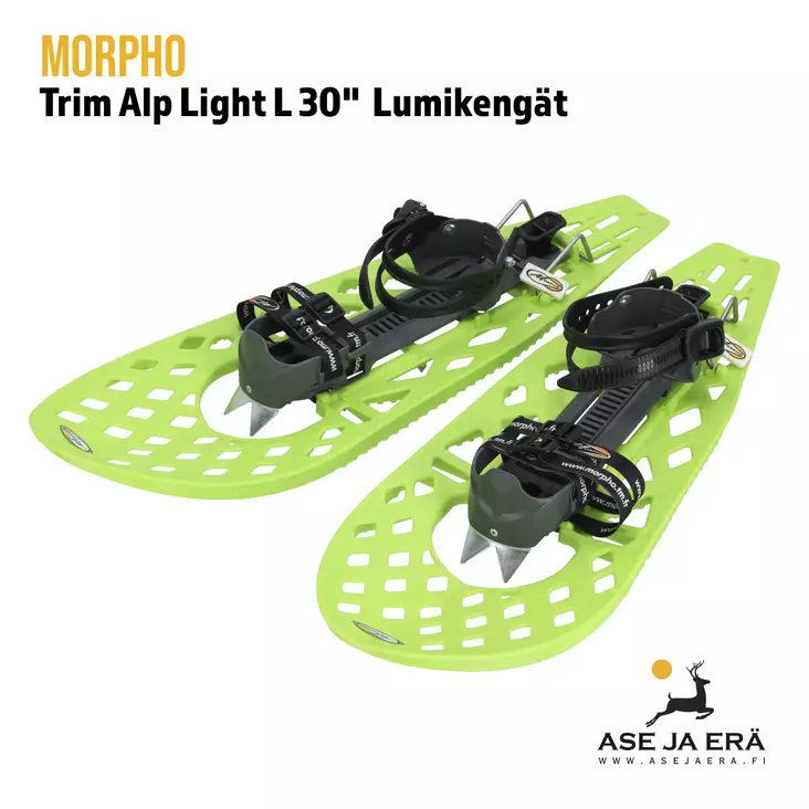 Morpho Trim Alp Light L 30" lumikengät - yleiskuva molemmat kengät vasemmalta etuviistosta - Pohjalliset ja kenkätarvikkeet - 3760027260883 - 2