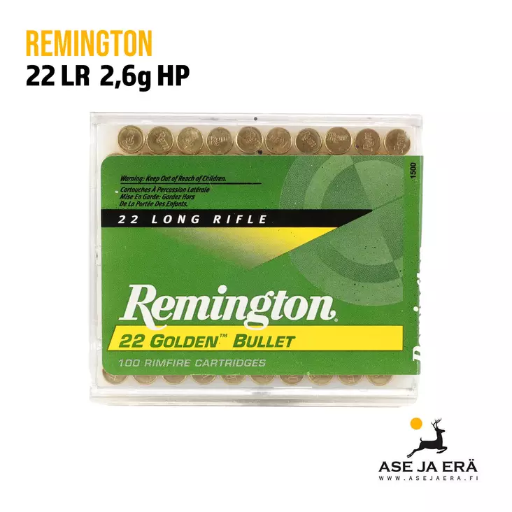 Remington 22 LR Golden Bullet 2,6g pienosikivääripatruuna - 22 LR patruunat - 047700000503 - 1