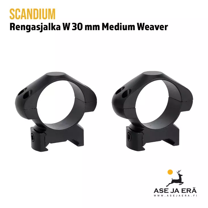 Scandium W 30 mm Medium renkaat Weaver - Yleiskuva - 30mm kiikarinrenkaat - 7340143713843 - 1