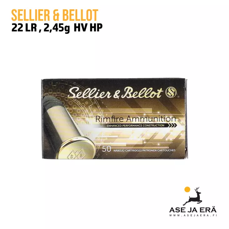 Sellier&Bellot 22LR HV HP 2,45g pienoiskiväärin patruuna - 22 LR patruunat - 8590690355013 - 1