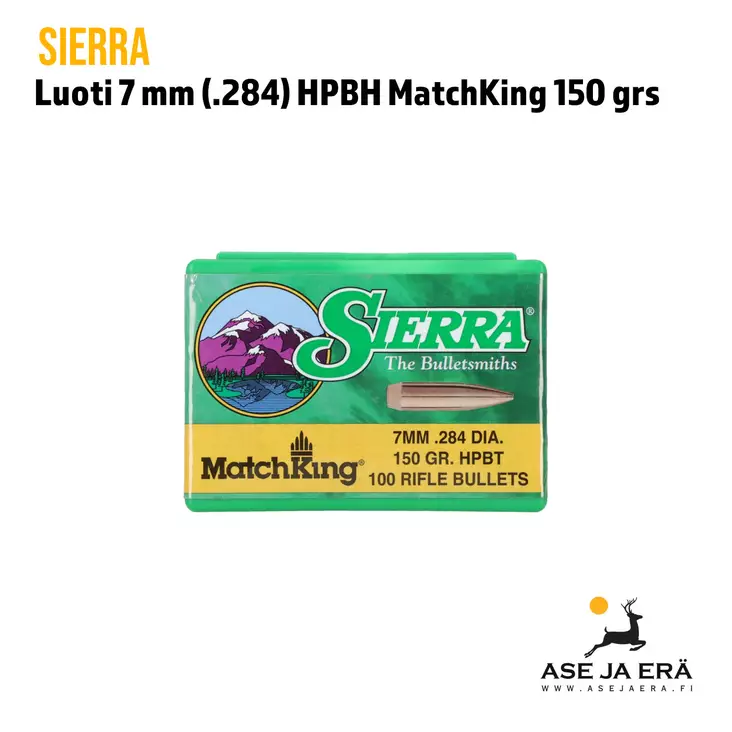 Sierra MatchKing 7mm .284 HPBT luoti - .30 luodit - 092763019153 - 1