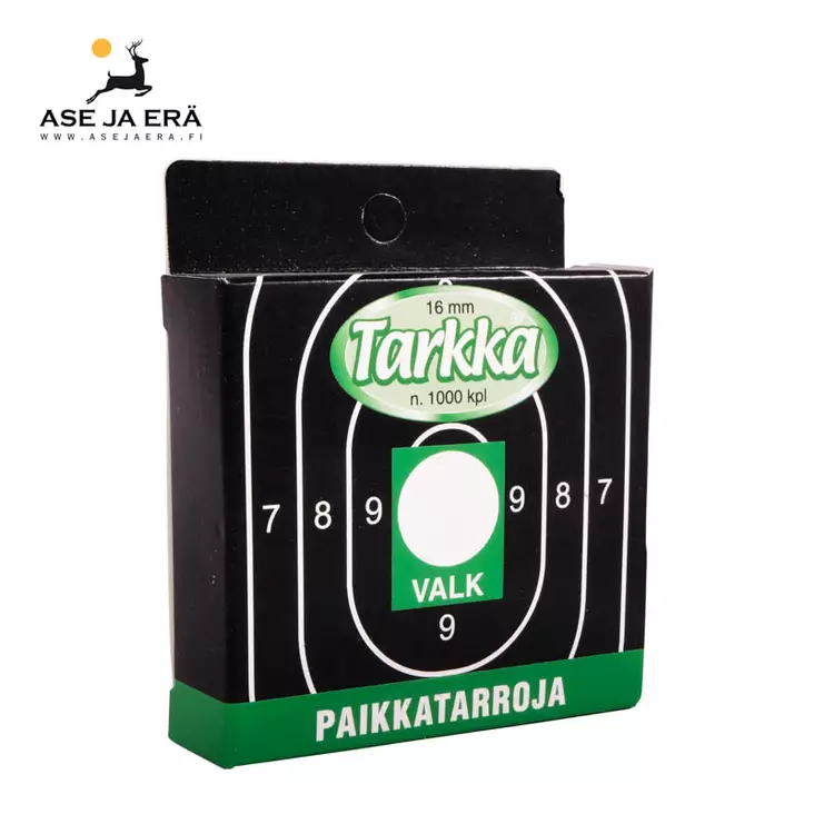 Tarkka paikkatarra valkoinen 16mm 1000 kpl - Paikkatarrat ja -annostelijat - 6410362412153 - 9
