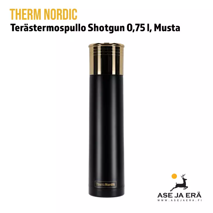 Therm nordic termospullo Shotgun 0,75 l musta - Yleiskuva - Termospullot ja termosmukit - 7340143701703 - 3