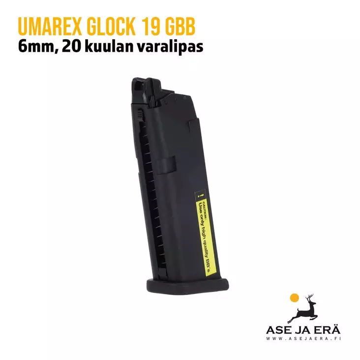 Umarex Glock 19 GBB 6mm kaasulipas - Lippaat ja lippaanlataajat - 4000844647283 - 1
