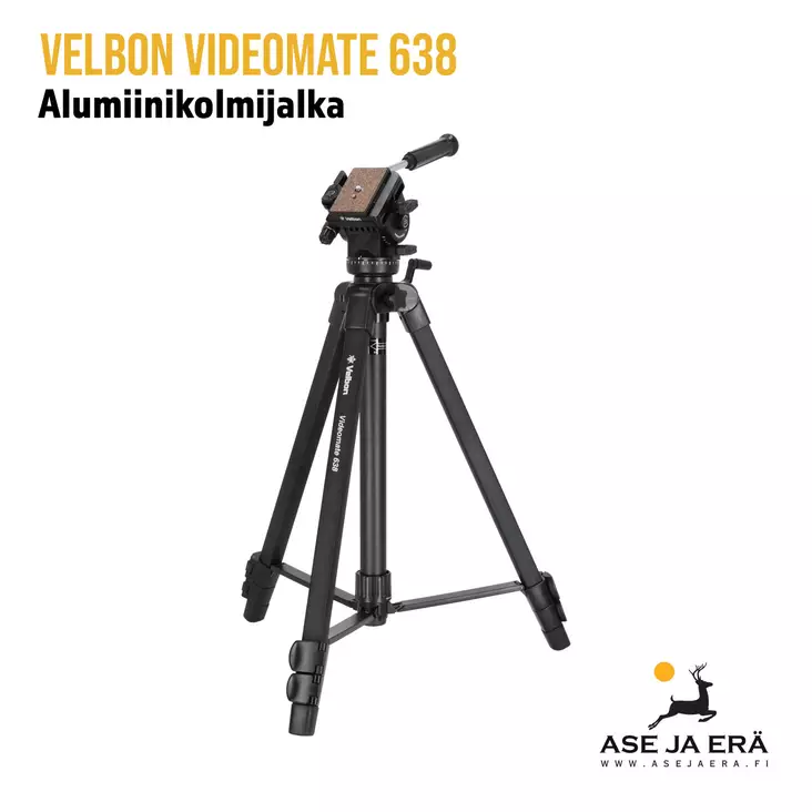 Velbon Videomate 638 alumiinikolmijalka, yleiskuva - Tarvikkeet ja lisävarusteet kaukoputkiin - 4907990360243 - 6