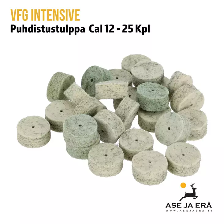 VFG- INTENSIVE puhdistustulppa 12kal 25kpl - Yleiskuva kasa tulppia - Puhdistustulpat ja asesillat - 2043304287133 - 5