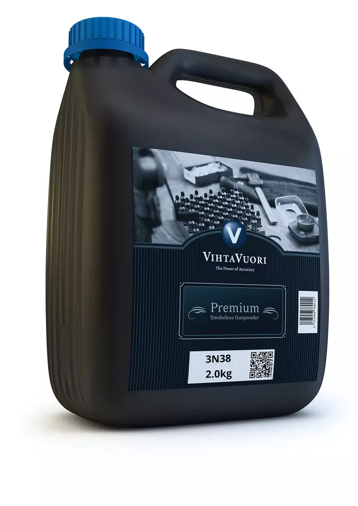 Vihtavuori ruuti 3N38 2 kg - Pistooliruuti - 6420615700913 - 1