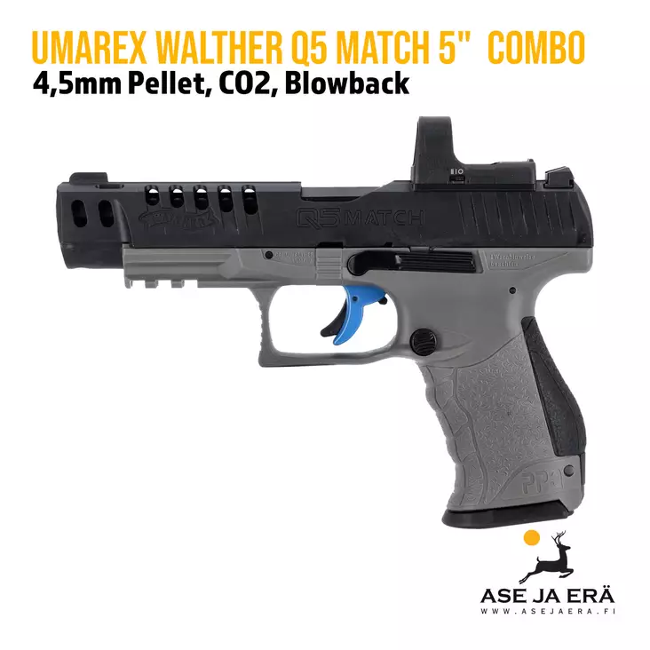 Walther Q5 Match 5" Combo SET 4,5mm CO2 Ilmapistooli - yleiskuva - Ilma-aseluoti ilmapistoolit - 4000844848963 - 1