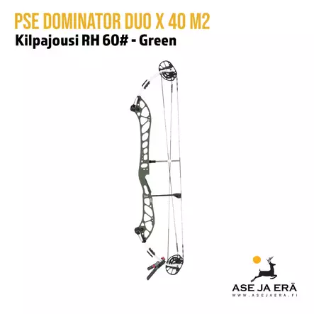 PSE Dominator Duo X 40 M2 RH 60# Green Kilpajousi - Vasen sivu - Kilpajousi - 042958679884 - 2