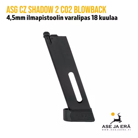 ASG CZ Shadow 2 CO2 Blowback 4,5mm ilmapistoolin varalipas 18 kuulaa - vasen sivu - ASG Lippaat - 5707843081504 - 3