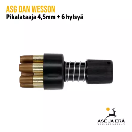 ASG Dan Wesson pikalataaja 4,5mm + 6 hylsyä - vasen sivu, hylsyt paikallaan - ASG Lippaat - 5707843035484 - 3