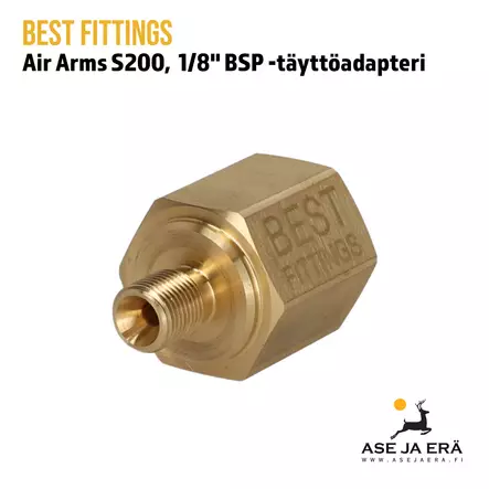 Best Fittings Air Arms S200 1/8" BSP täyttöadapteri - Letkun kiinnityskierre - Adapterit ja liitäntäsarjat - 03A1MF04 - 2