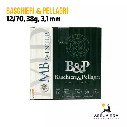 B&P MB Winter 12/70 38g haulikonpatruuna - 12/70 metsästyspatruunat - 8033109433044 - 1