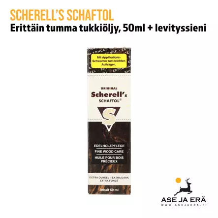 Scherell's erittäin tumma tukkiöljy paketti edestä - Tukkiöljyt ja -vahat - 4017777238174 - 4