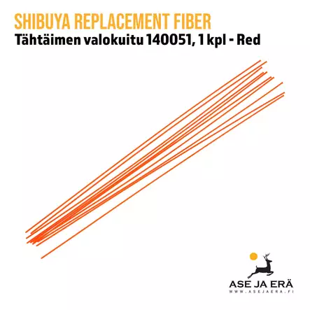 Shibuya Replacement Fiber, tähtäimen valokuitu 140051, 1 kpl Red - kymmenen kappaletta punaisia kuituja - Tähtäimen osat ja tarvikkeet - 8718484318864 - 2