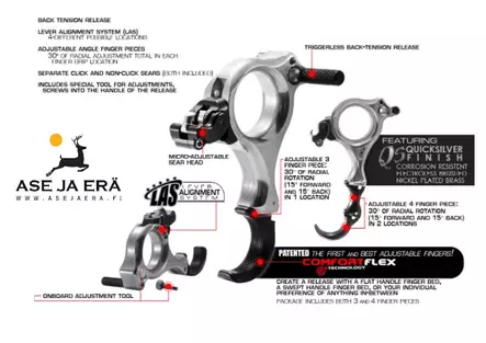 T.R.U. Ball FulKrum Flex Quicksilver laukaisulaite - Sormilaukaisulaitteet - 1148441024 - 2