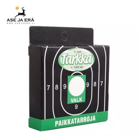Tarkka Paikkatarra 11 mm Valkoinen 1000 kpl - Paikkatarrat ja -annostelijat - 1254 - 2