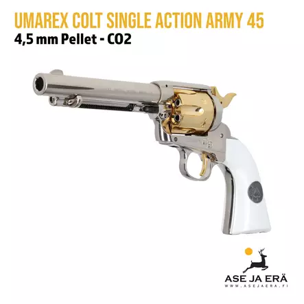 Umarex Colt Single Action Army 45 Smoke 5.8456 - Etuviistosta vasemmalta - Ilma-aseluoti ilmapistoolit - 4000844859334 - 2