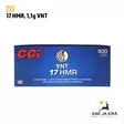 17HMR CCI 17 gr VNT 808 m/s 500 kpl - 17HMR patruunat - 604544621204 - 1