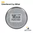 5,5mm H&N Hornet 200 kpl - Rasian pohja EAN näkyvissä - 5,5 mm luodit - 4047058018454 - 12