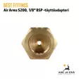 Best Fittings Air Arms S200 1/8" BSP täyttöadapteri - Säiliön kierre pystyssä - Adapterit ja liitäntäsarjat - 03A1MF04 - 5