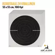 Kuviotaulu 24 virallinen Kuviotaulu 24 virallinen 55 x 55 cm 100 Kpl - Nippu tauluja etuviistosta - Ampumataulut - 24024 - 3