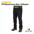 Helikon-Tex UTP PolyCotton Stretch Ripstop housut, Black - XS/Regular - yleiskuva housuista mallin päällä - Housut - 5902688980924 - 1