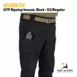 Helikon-Tex UTP PolyCotton Stretch Ripstop housut, Black - XS/Regular - housujen yläosa etuviistosta - Housut - 5902688980924 - 5