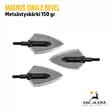 Magnus Single Bevel 150gr - 2-teräinen metsästyskärki kolme kärkeä ylhäältä - Metsästyskärjet - 789176301714 - 4