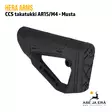 Hera Arms CCS takatukki - Musta, takaviistosta vasemmalta - AR osat - 797035683864 - 6