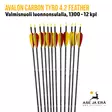 Avalon Carbon Tyro 4.2 Feather 1300 nuoli luonnonsulalla, 12 kpl - sulkaosa - Hiilikuitunuolet - 6426004868844 - 44